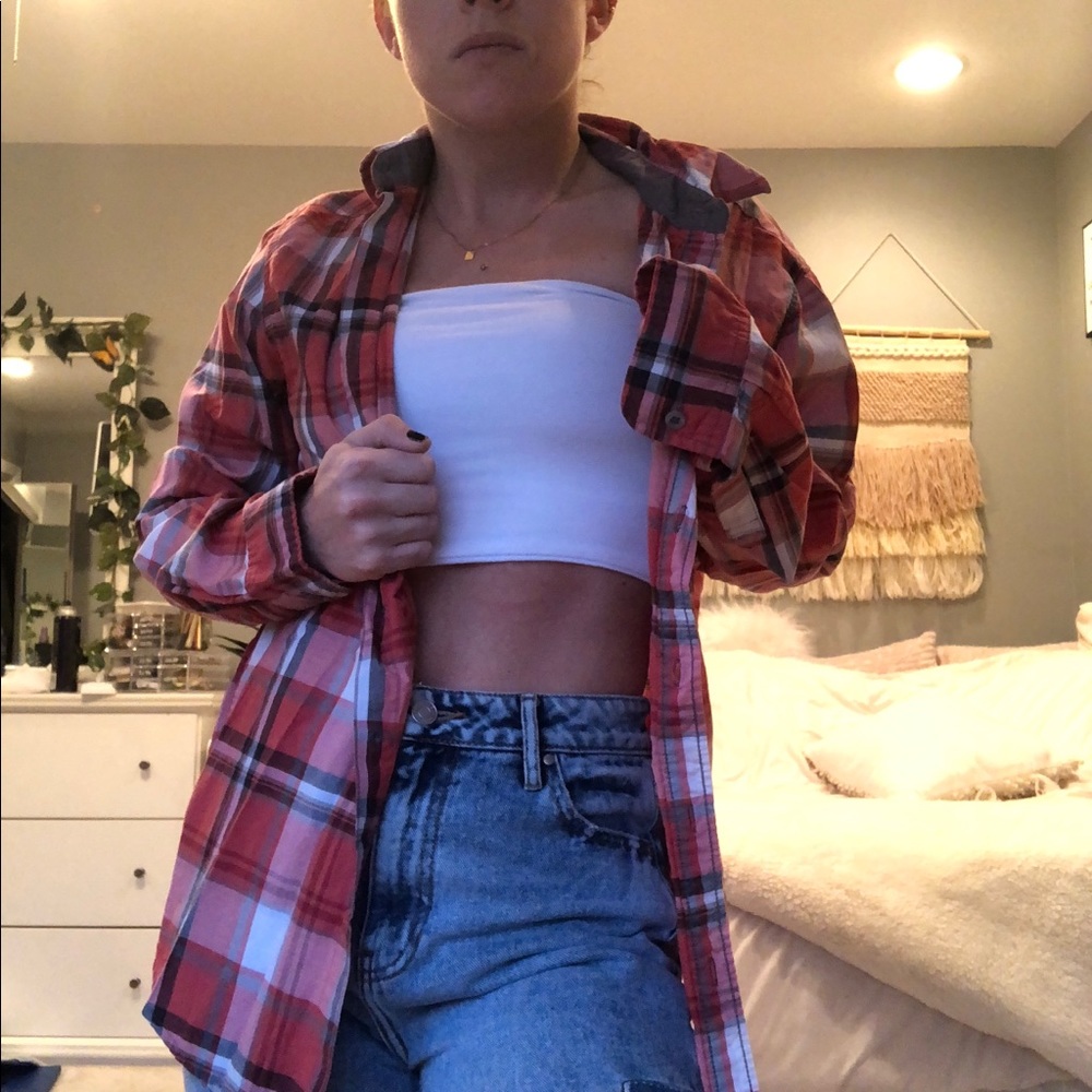 Red button down flannel
